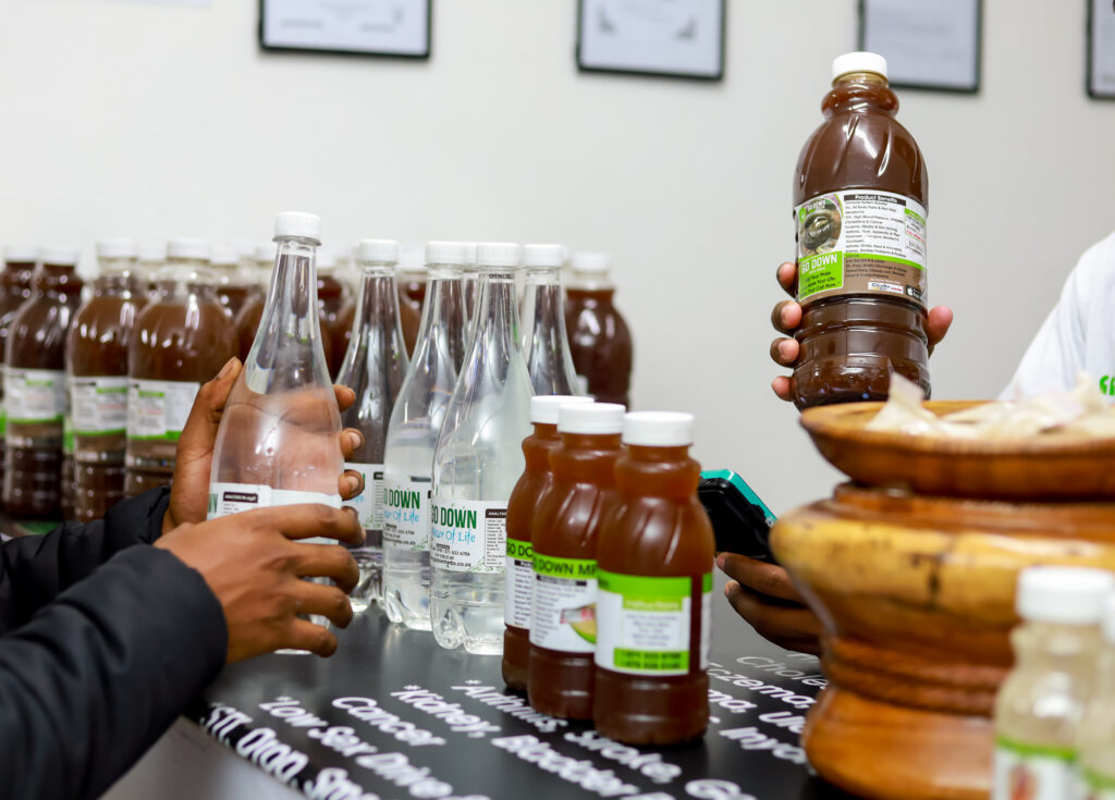 Go Down Herbs bottling process
